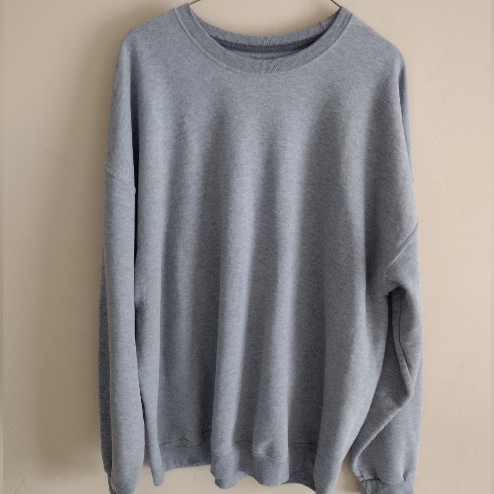 FRUIT OF THE LOOM GRAY COTTON WARM SWEATSHIRT FOR MEN AND WOMEN